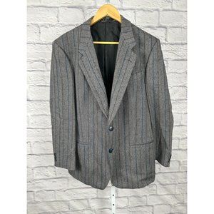Stripe 2 Buttons Lambswool The Mark of the Worlds Best Coat 100% Pure Wool Men's
